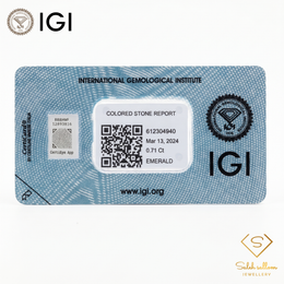 IGI Certified Natural Emerald | 0.71 Carat Oval Mixed Cut | Fine Green Collector Gemstone-Saleh Sallom