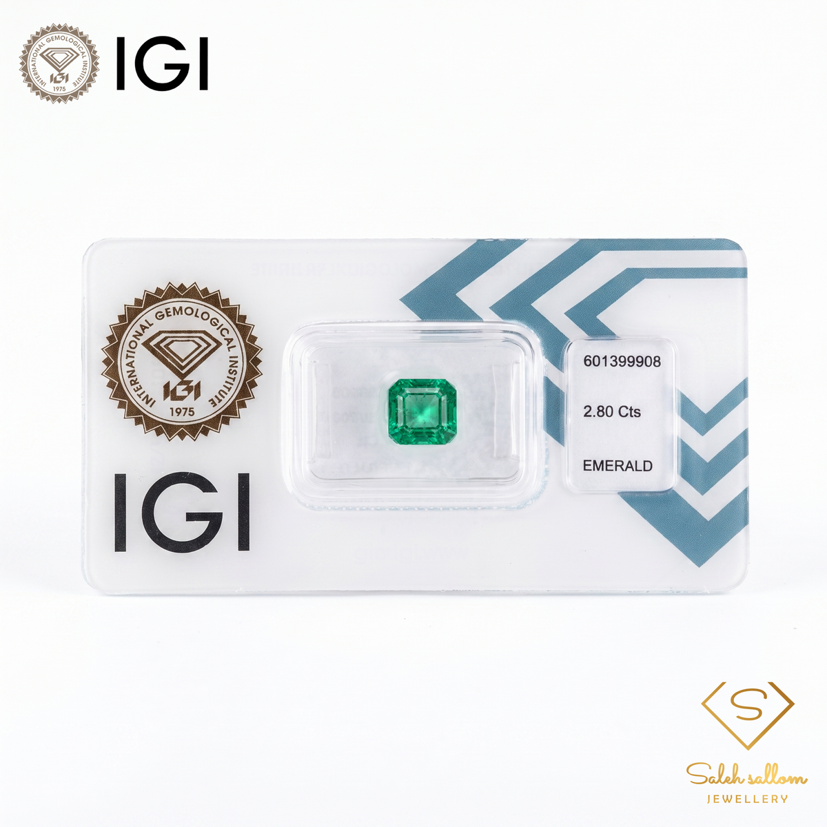 IGI Certified Natural Emerald | 2.80 Carats Emerald Cut | Fine Green Collector Gemstone-Saleh Sallom