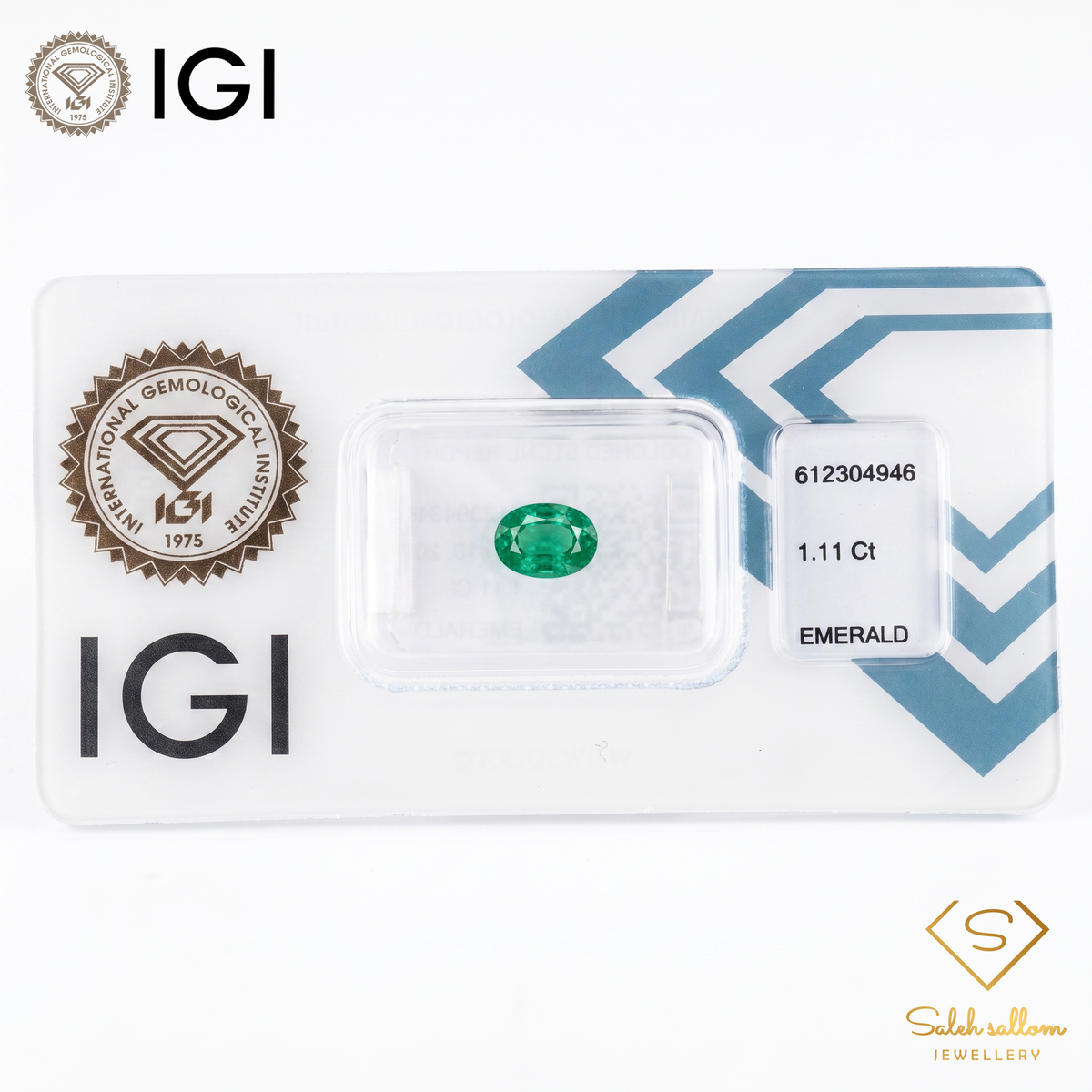 IGI Certified Natural Emerald | 1.11 Carats Oval Mixed Cut | Fine Green Collector Gemstone-Saleh Sallom