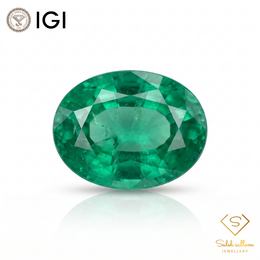 IGI Certified Natural Emerald | 0.92 Carats Oval Mixed Cut | Fine Green Collector Gemstone-Saleh Sallom
