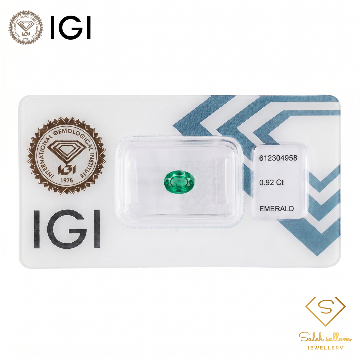 IGI Certified Natural Emerald | 0.92 Carats Oval Mixed Cut | Fine Green Collector Gemstone-Saleh Sallom