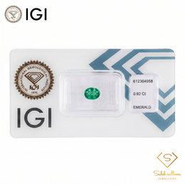 IGI Certified Natural Emerald | 0.92 Carats Oval Mixed Cut | Fine Green Collector Gemstone-Saleh Sallom