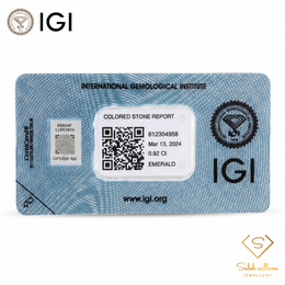 IGI Certified Natural Emerald | 0.92 Carats Oval Mixed Cut | Fine Green Collector Gemstone-Saleh Sallom