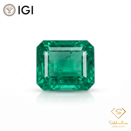 IGI Certified Natural Emerald | 1.19 Carats Square Emerald Cut | Fine Green Collector Gemstone-Saleh Sallom