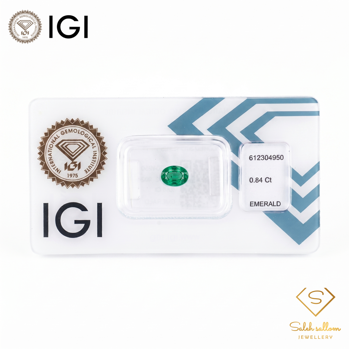IGI Certified Natural Emerald | 0.84 Carat Oval Mixed Cut | Fine Green Collector Gemstone-Saleh Sallom