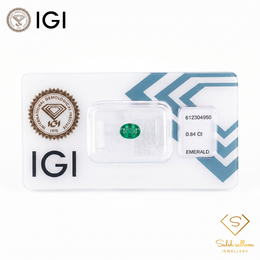 IGI Certified Natural Emerald | 0.84 Carat Oval Mixed Cut | Fine Green Collector Gemstone-Saleh Sallom