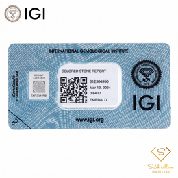 IGI Certified Natural Emerald | 0.84 Carat Oval Mixed Cut | Fine Green Collector Gemstone-Saleh Sallom