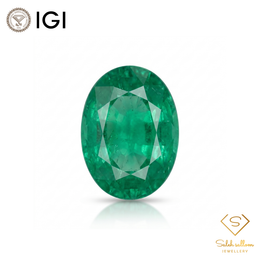 IGI Certified Natural Emerald | 0.91 Carat Oval Mixed Cut | Fine Green Collector Gemstone-Saleh Sallom