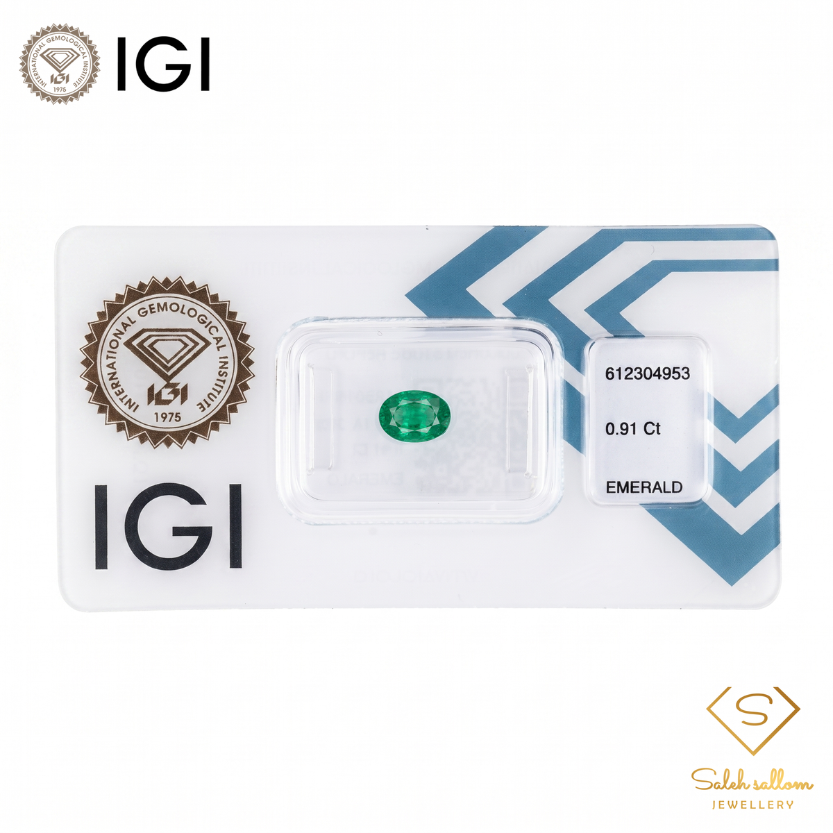 IGI Certified Natural Emerald | 0.91 Carat Oval Mixed Cut | Fine Green Collector Gemstone-Saleh Sallom