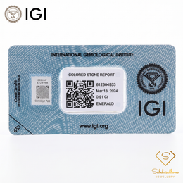 IGI Certified Natural Emerald | 0.91 Carat Oval Mixed Cut | Fine Green Collector Gemstone-Saleh Sallom