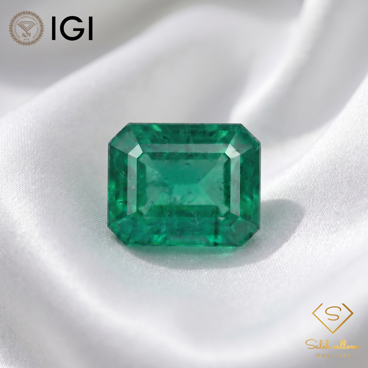 IGI Certified Natural Emerald | 2.54 Carats Emerald Cut | Fine Green Collector Gemstone-Saleh Sallom