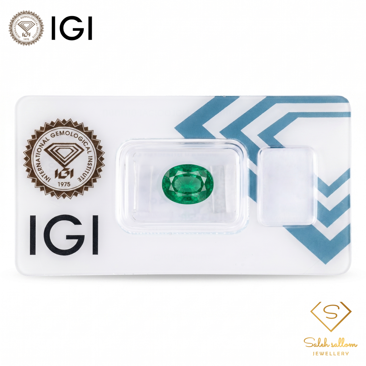IGI Certified Natural Emerald | 3.83 Carats Oval Mixed Cut | Fine Green Collector Gemstone-Saleh Sallom