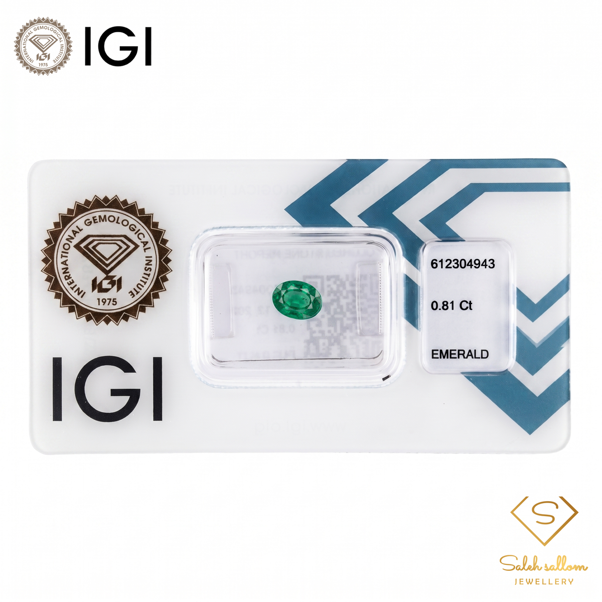 IGI Certified Natural Emerald | 0.81 Carat Oval Mixed Cut | Fine Green Collector Gemstone-Saleh Sallom
