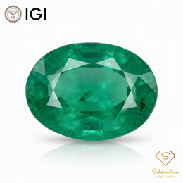 IGI Certified Natural Emerald | 1.79 Carats Oval Mixed Cut | Fine Green Collector Gemstone-Saleh Sallom