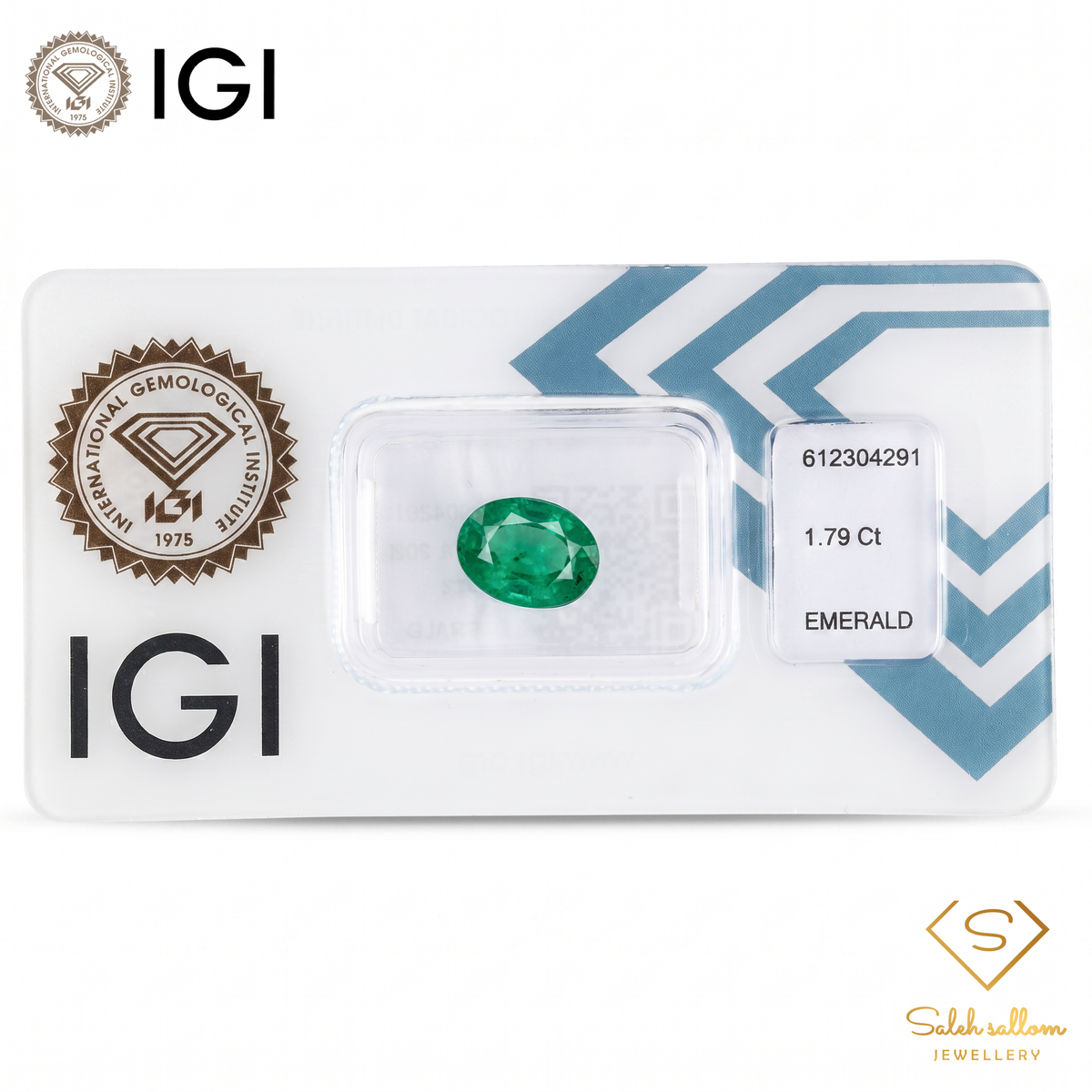 IGI Certified Natural Emerald | 1.79 Carats Oval Mixed Cut | Fine Green Collector Gemstone-Saleh Sallom