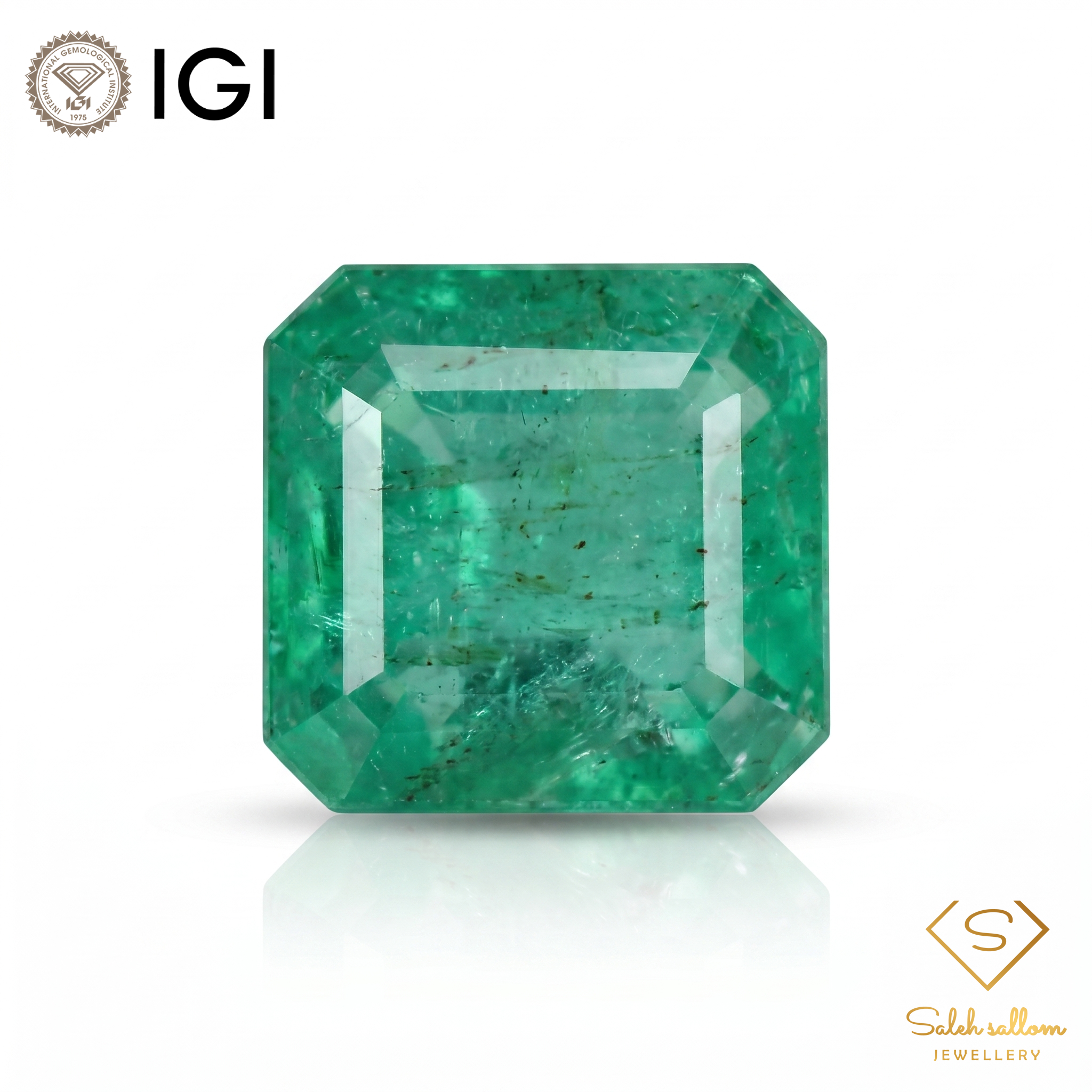 IGI Certified Natural Emerald | 1.10 Carats Square Emerald Cut | Moderate Oil Enhancement
