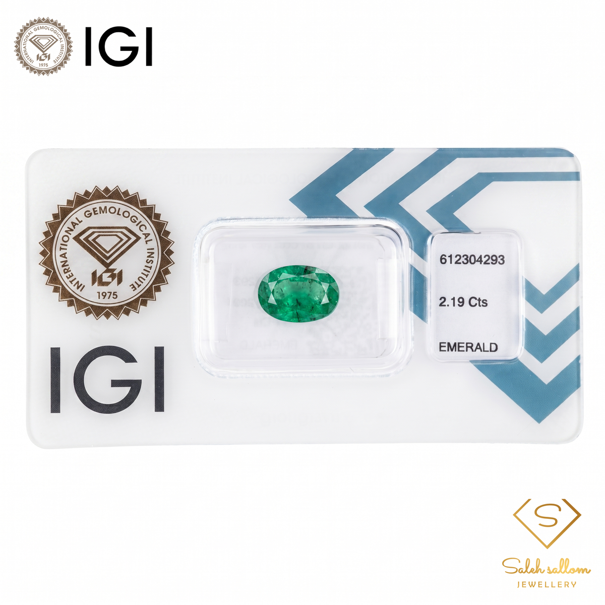 IGI Certified Natural Emerald | 2.19 Carats Oval Cut | Moderate Oil Enhancement-Saleh Sallom