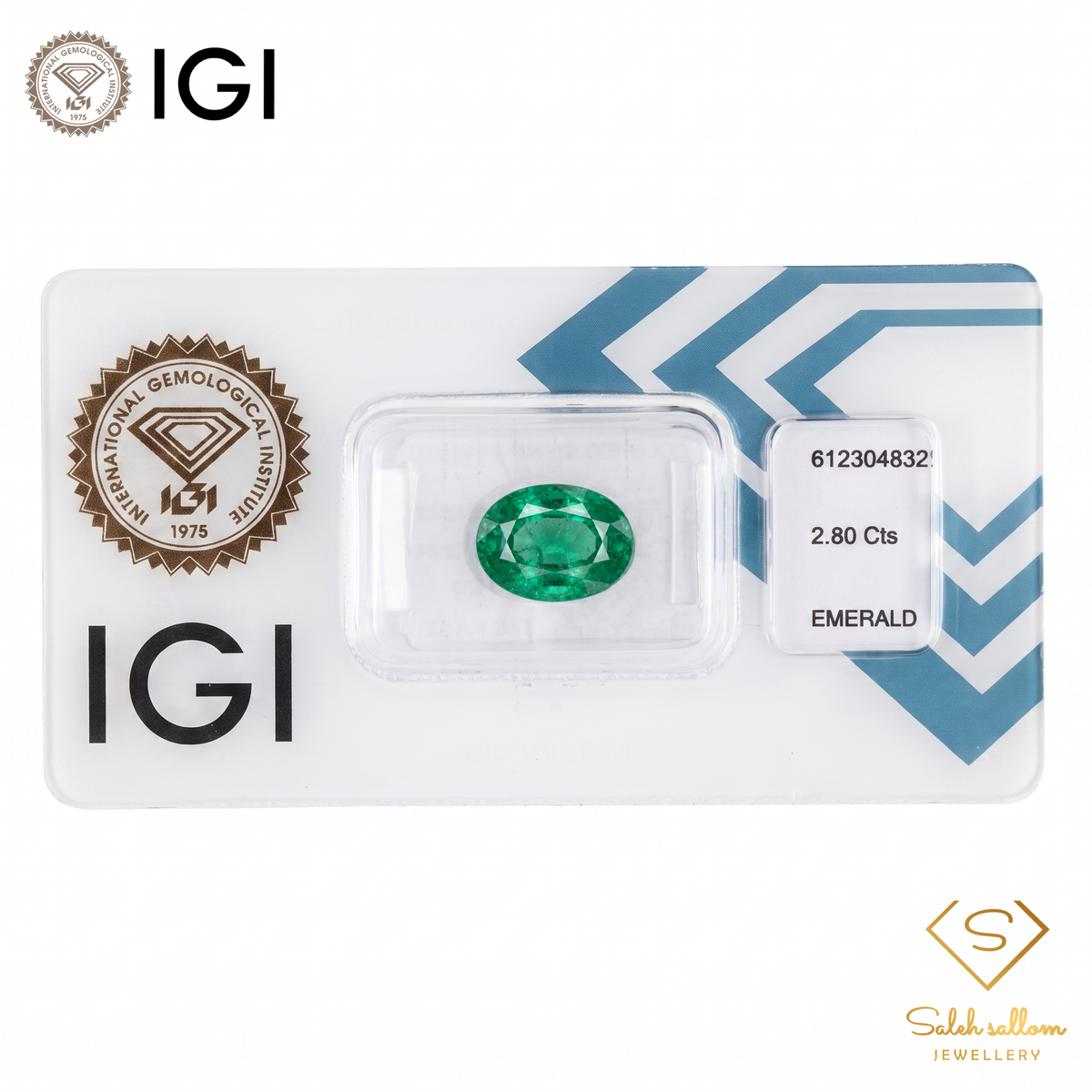 IGI Certified Natural Emerald | 2.80 Carat Oval Mixed Cut | Luxury Gemstone-Saleh Sallom
