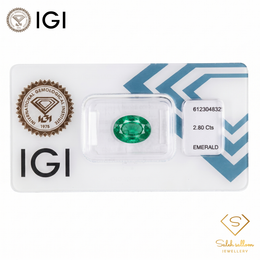 IGI Certified Natural Emerald | 2.80 Carat Oval Mixed Cut | Luxury Gemstone-Saleh Sallom