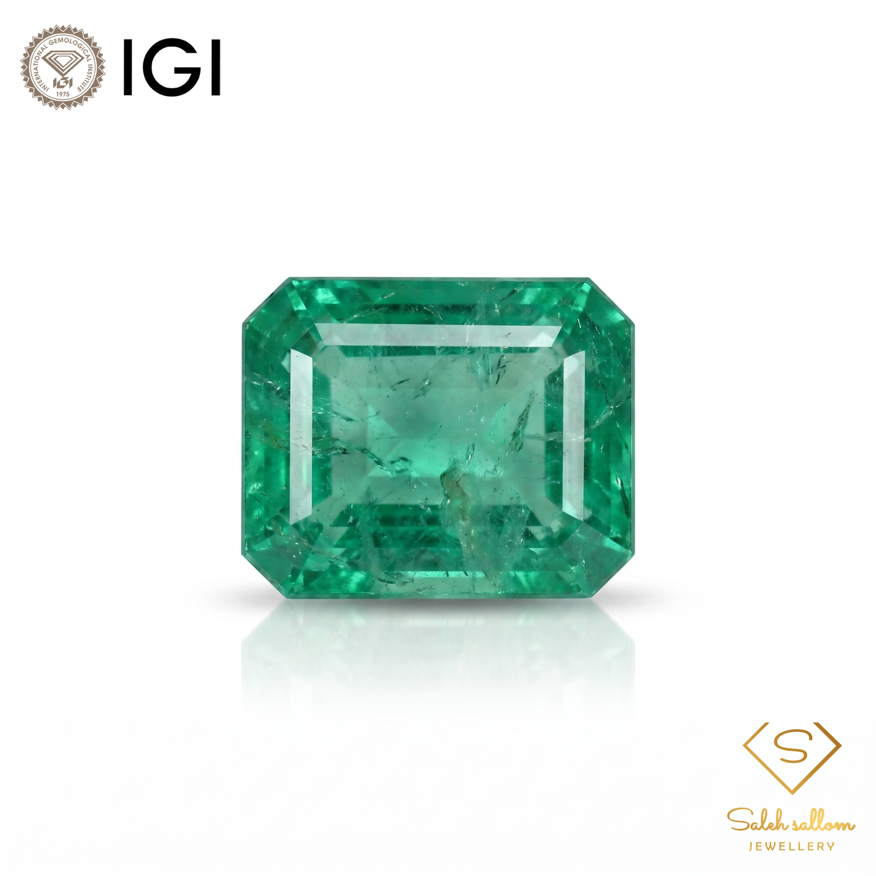 IGI Certified Natural Emerald | 1.32 Carat Emerald Cut | Luxury Gemstone-Saleh Sallom