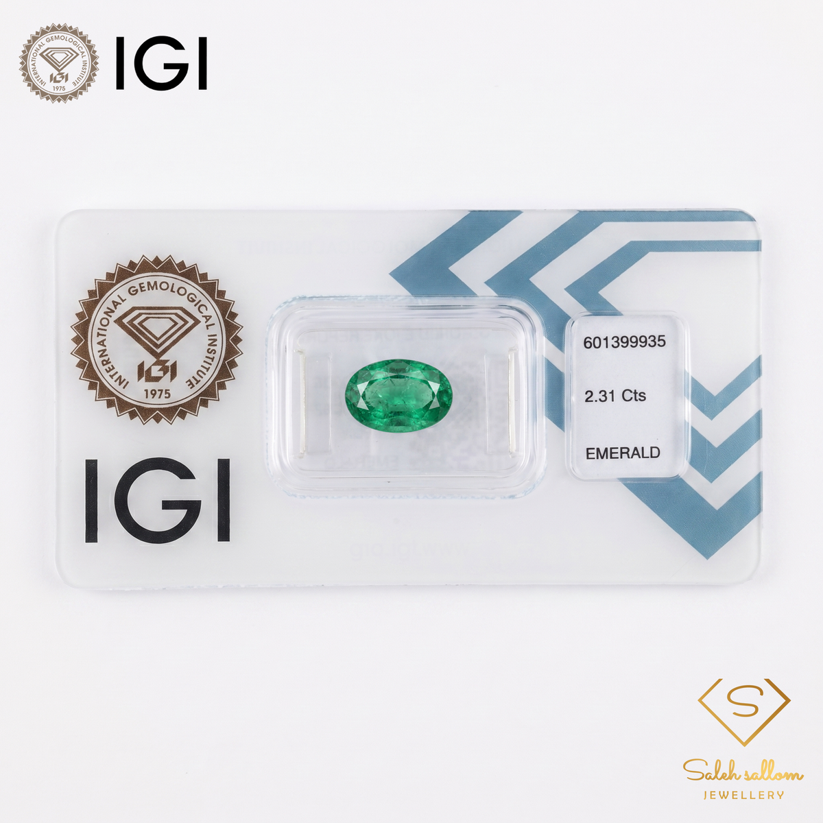 IGI Certified Natural Emerald | 2.31 Carats Oval Cut | Moderate Oil Enhancement-Saleh Sallom