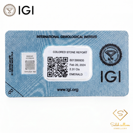 IGI Certified Natural Emerald | 2.31 Carats Oval Mixed Cut | Fine Green Gemstone-Saleh Sallom