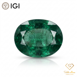 IGI Certified Natural Emerald | 1.83 Carats Oval Mixed Cut | Fine Green Gemstone-Saleh Sallom