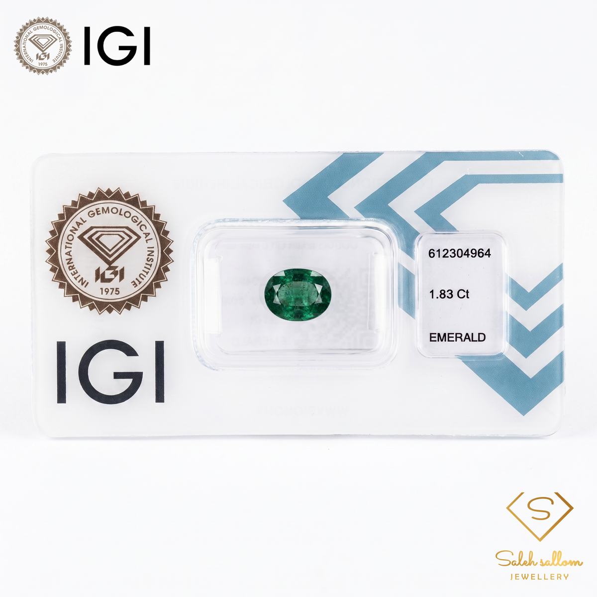 IGI Certified Natural Emerald | 1.83 Carats Oval Mixed Cut | Moderate Oil Enhancement-Saleh Sallom