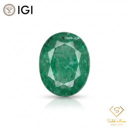 IGI Certified Natural Emerald | 0.99 Carat Oval Mixed Cut | Fine Green Gemstone-Saleh Sallom