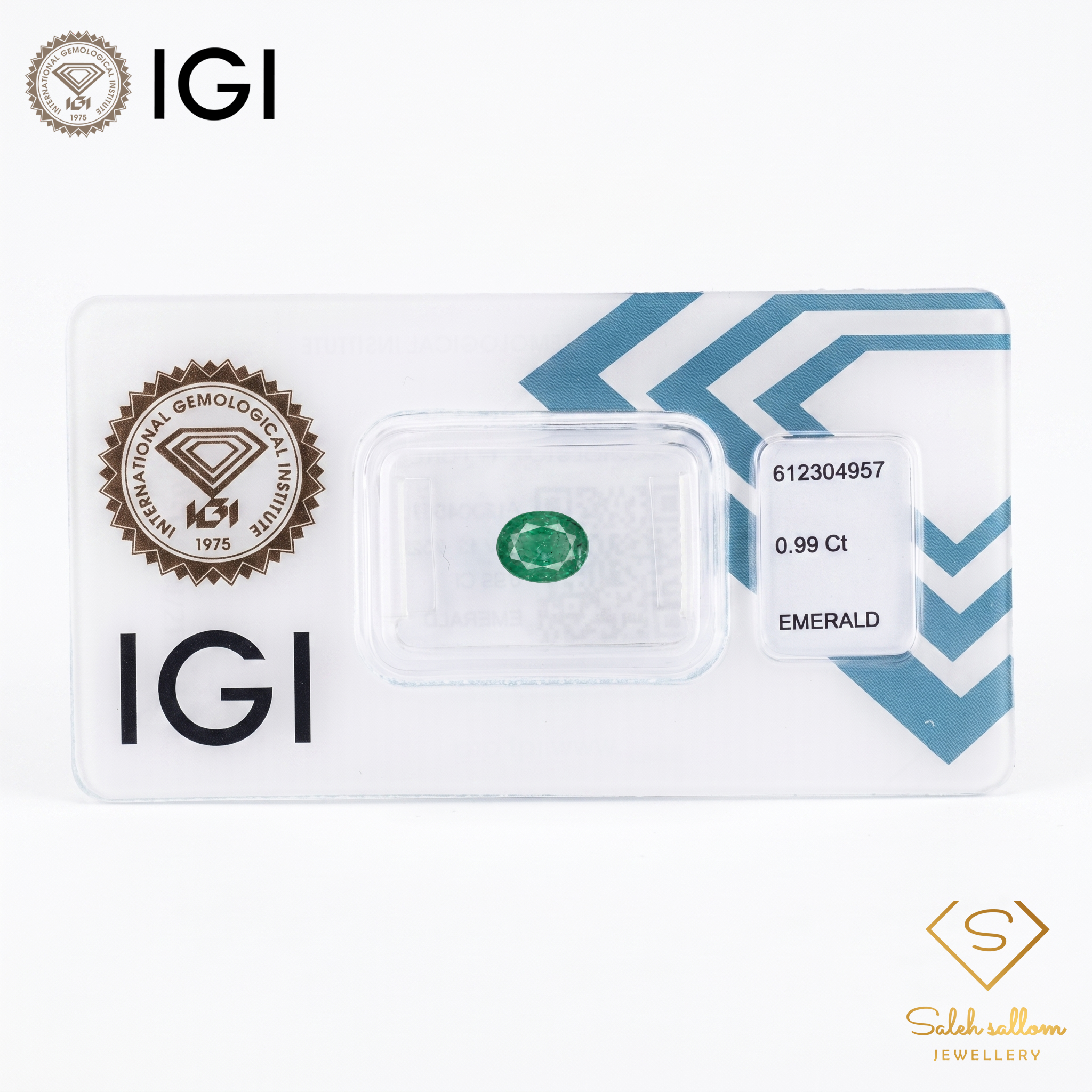IGI Certified Natural Emerald | 0.99 Carat Oval Mixed Cut | Significant Oil Enhancement Secondary image