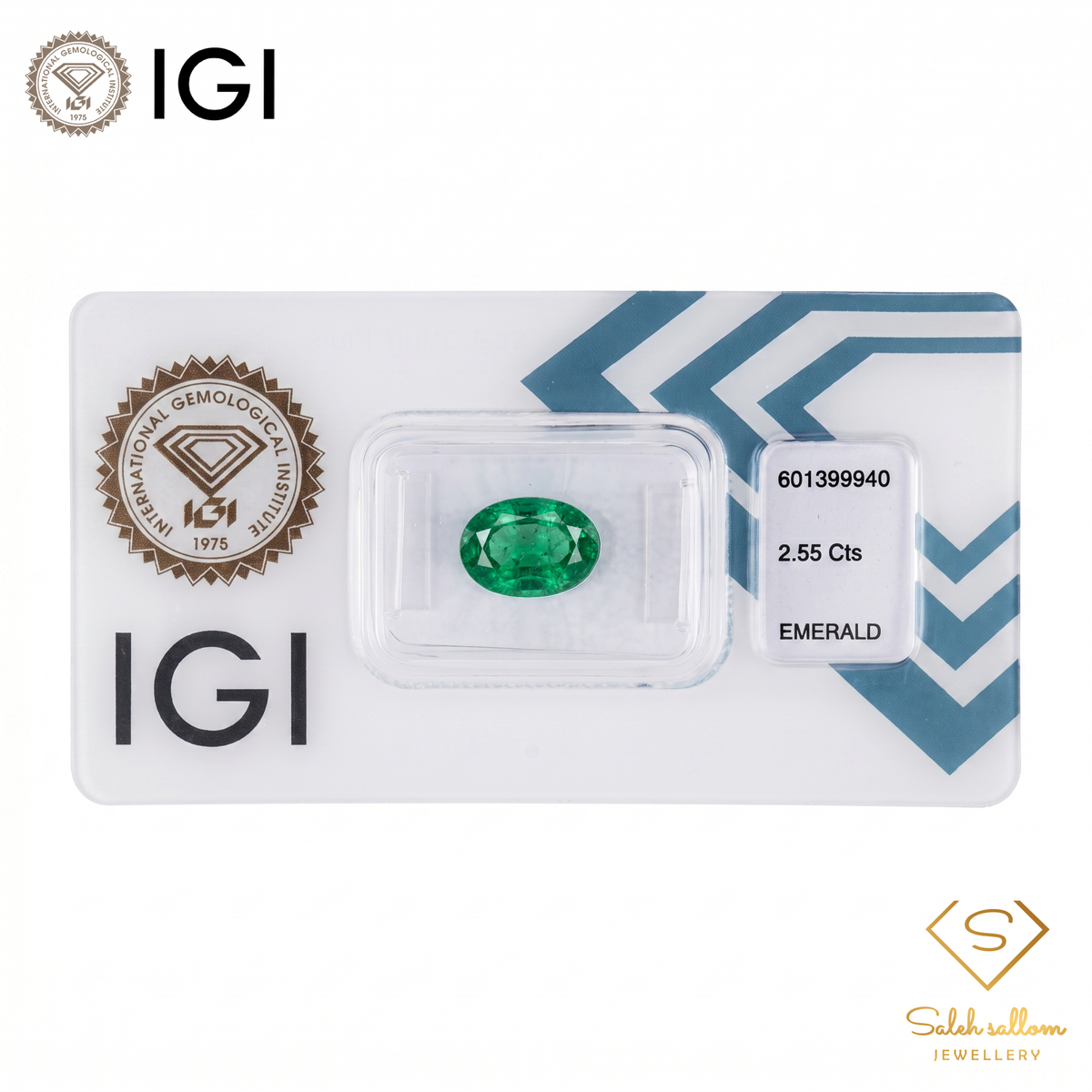 IGI Certified Natural Emerald | 2.55 Carats Oval Mixed Cut | Fine Green Gemstone-Saleh Sallom