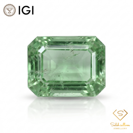 IGI Certified Natural Green Beryl | 1.27 Carat Emerald Cut | Moderate Oil Enhancement-Saleh Sallom