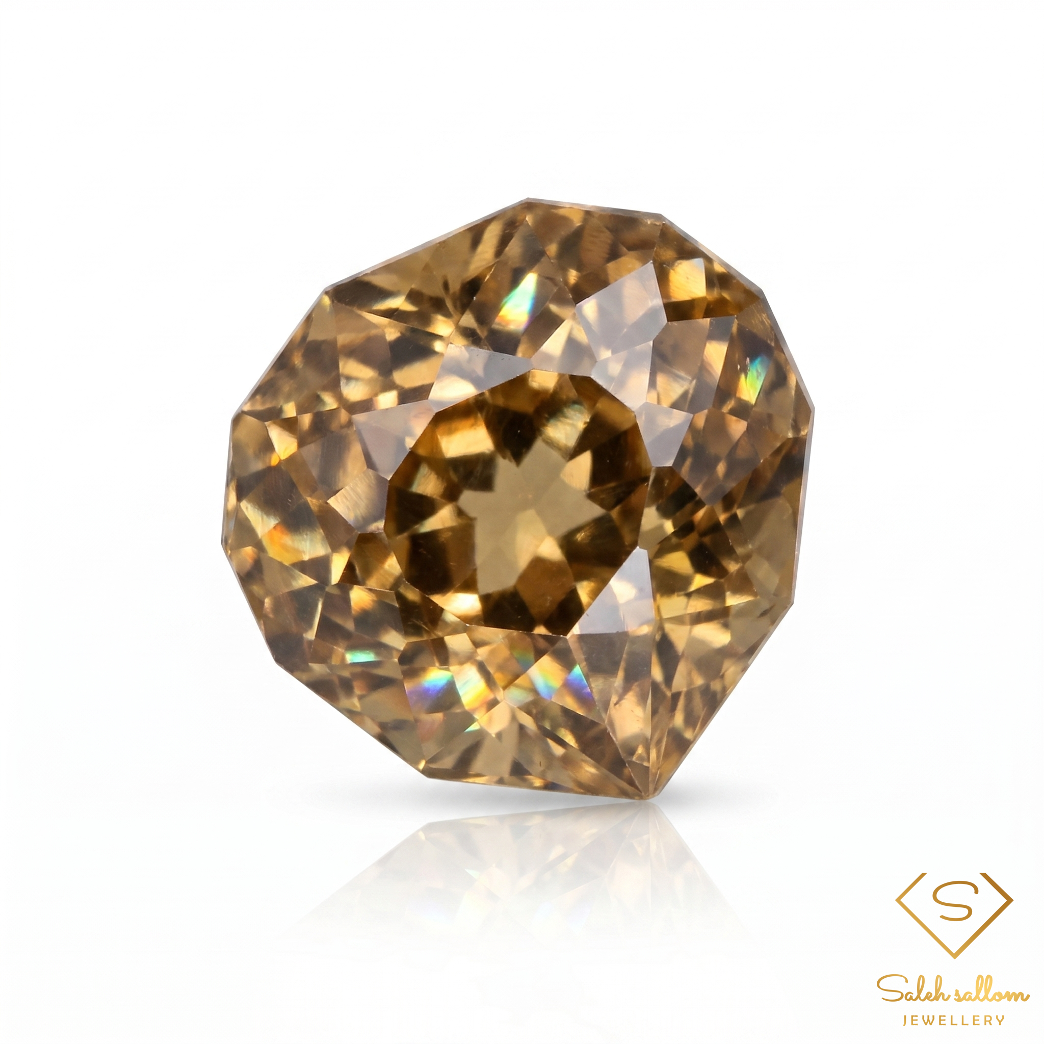Natural Unheated Champagne Zircon | 2.71 Carats Custom Cut | Tanzania Gemstone-Saleh Sallom Main image