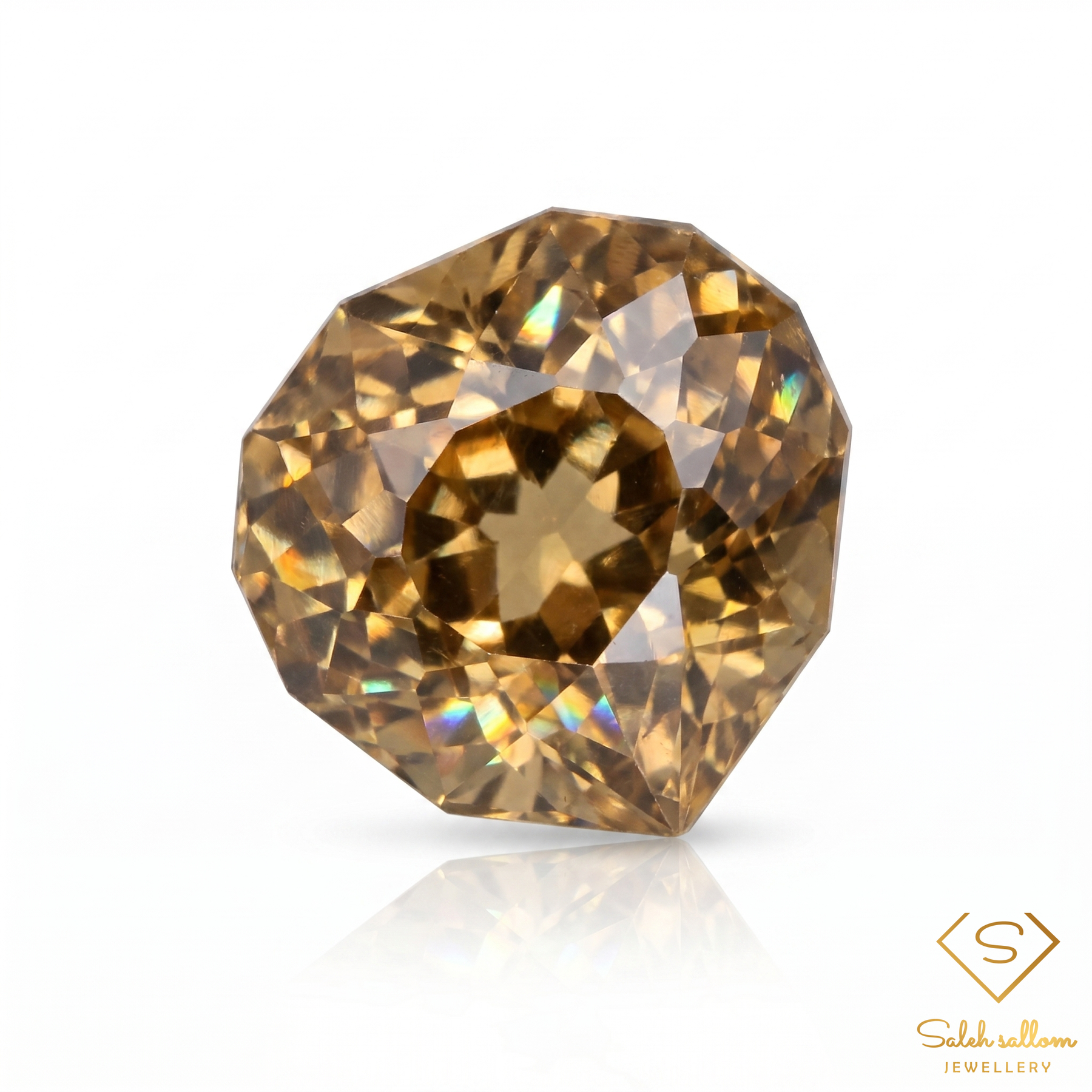 Natural Unheated Champagne Zircon | 2.71 Carats Custom Cut | Tanzania Gemstone-Saleh Sallom