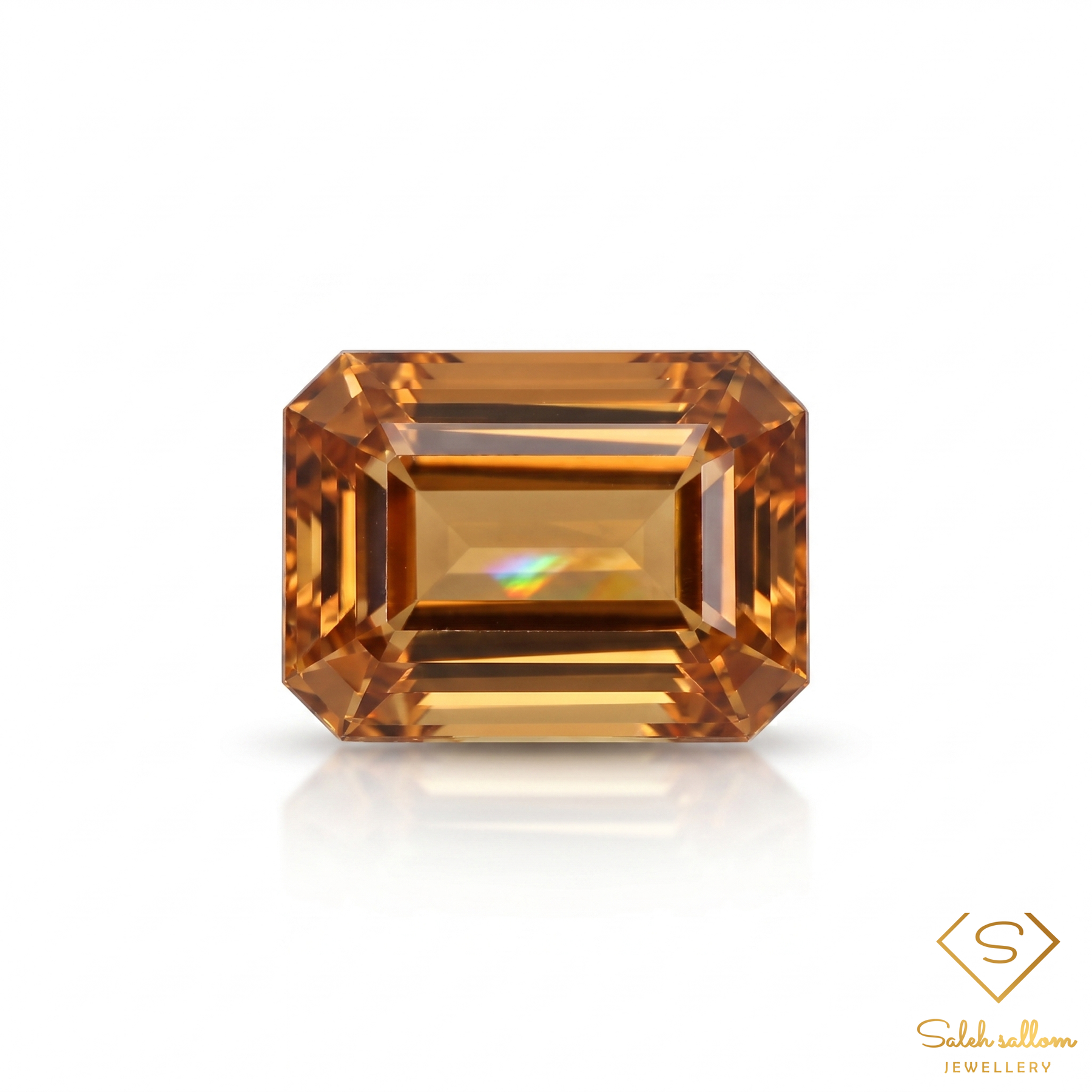 Natural Yellow Zircon | 3.60 Carats Octagon Cut | VS Clarity | Cambodia Gemstone-Saleh Sallom