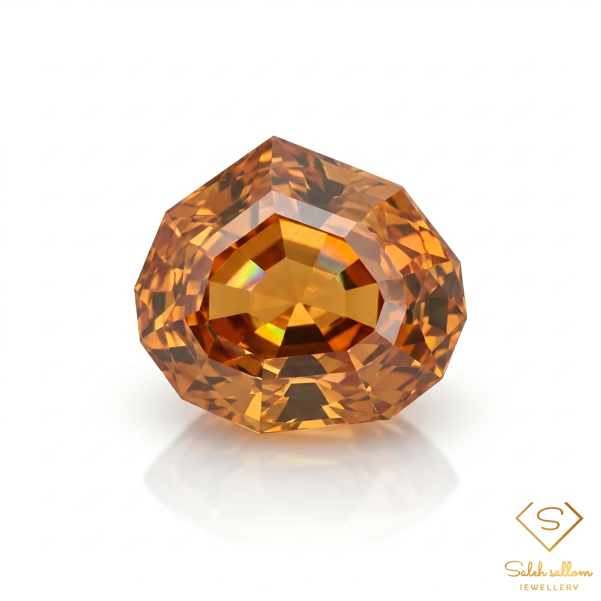 Natural Unheated Yellow Zircon | 2.05 Carats Custom Cut | VS Clarity | Tanzania Gemstone-Saleh Sallom Main image