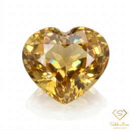 Natural Unheated Yellow Zircon | 2.45 Carats Custom Cut | VS Clarity | Tanzania Gemstone-Saleh Sallom