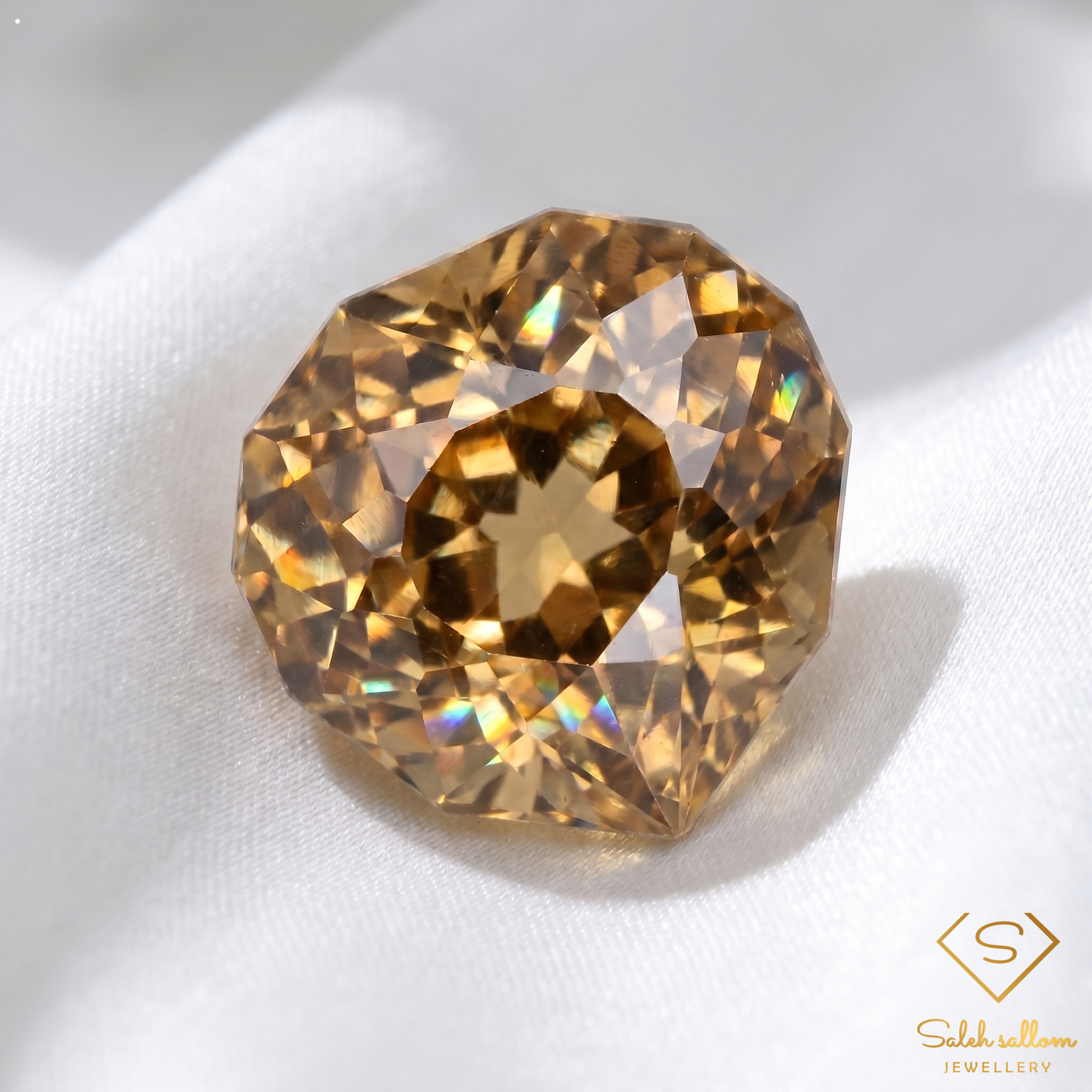 Natural Unheated Champagne Zircon | 2.71 Carats Custom Cut | Tanzania Gemstone Secondary image