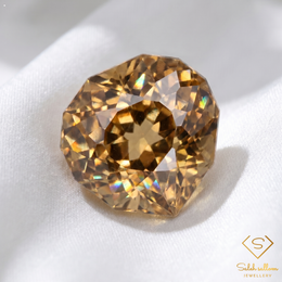 Natural Unheated Champagne Zircon | 2.71 Carats Custom Cut | Tanzania Gemstone-Saleh Sallom