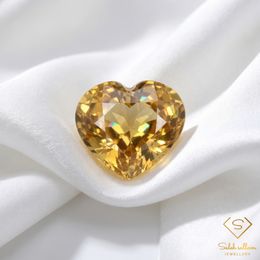 Natural Unheated Yellow Zircon | 2.45 Carats Custom Cut | VS Clarity | Tanzania Gemstone-Saleh Sallom