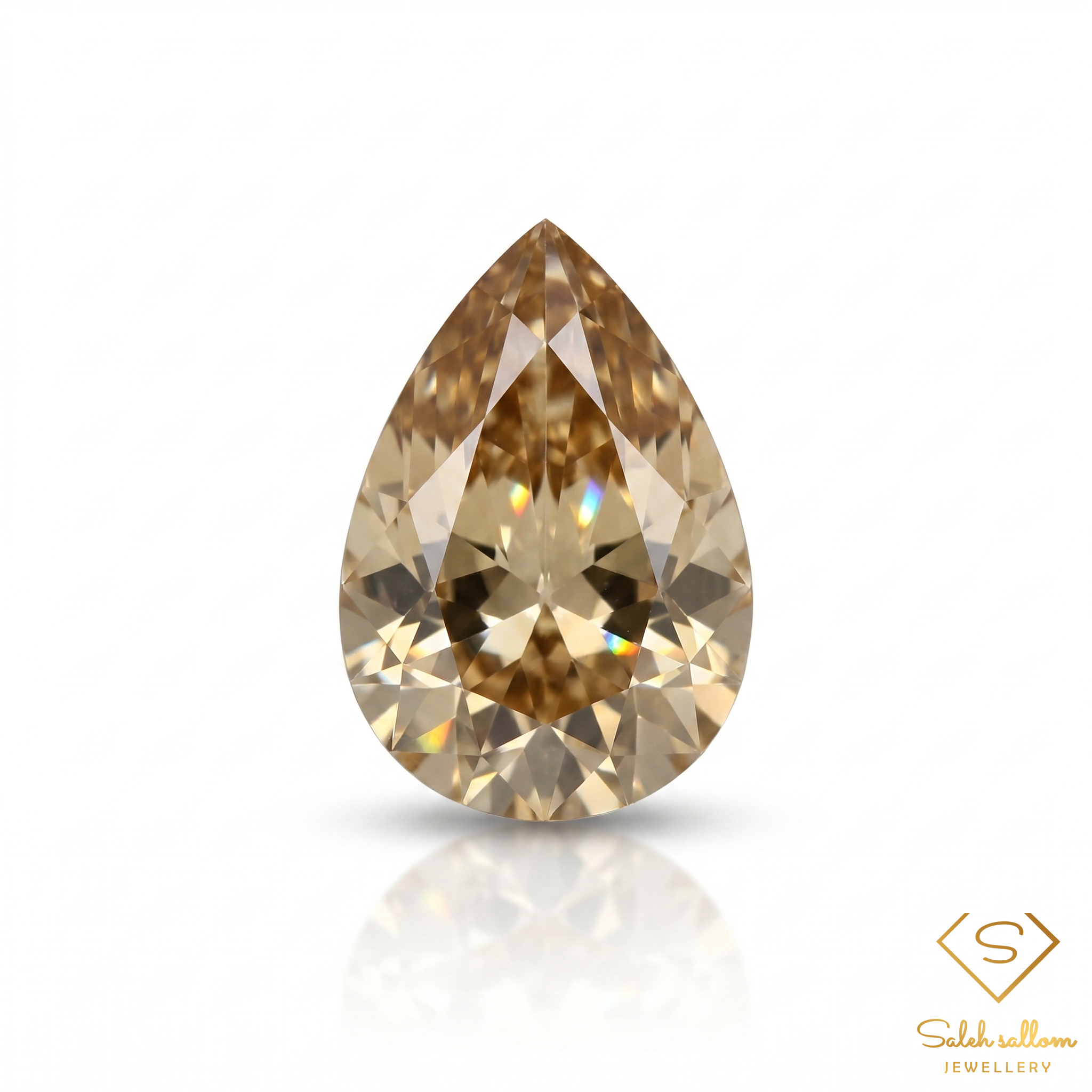 Natural Unheated Yellow Zircon | 1.32 Carats Pear Cut | VS Clarity | Tanzania Gemstone-Saleh Sallom Main image