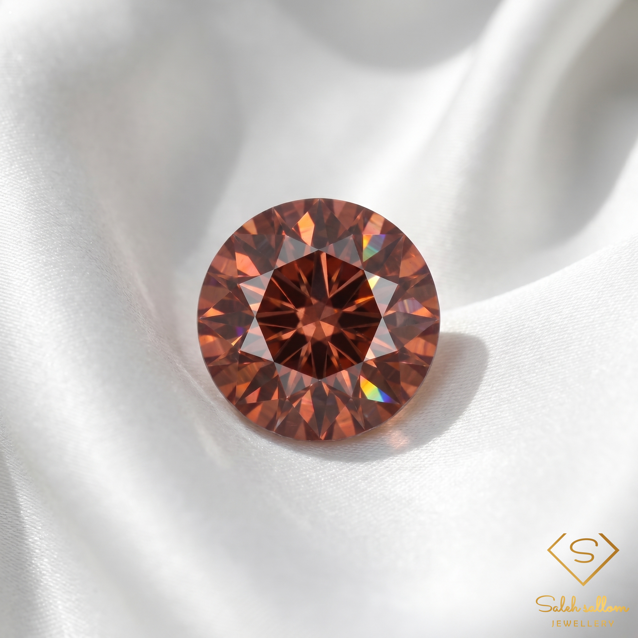 Natural Pinkish Champagne Zircon | 1.06 Carats Round Cut | Unheated Gemstone | Africa Secondary image