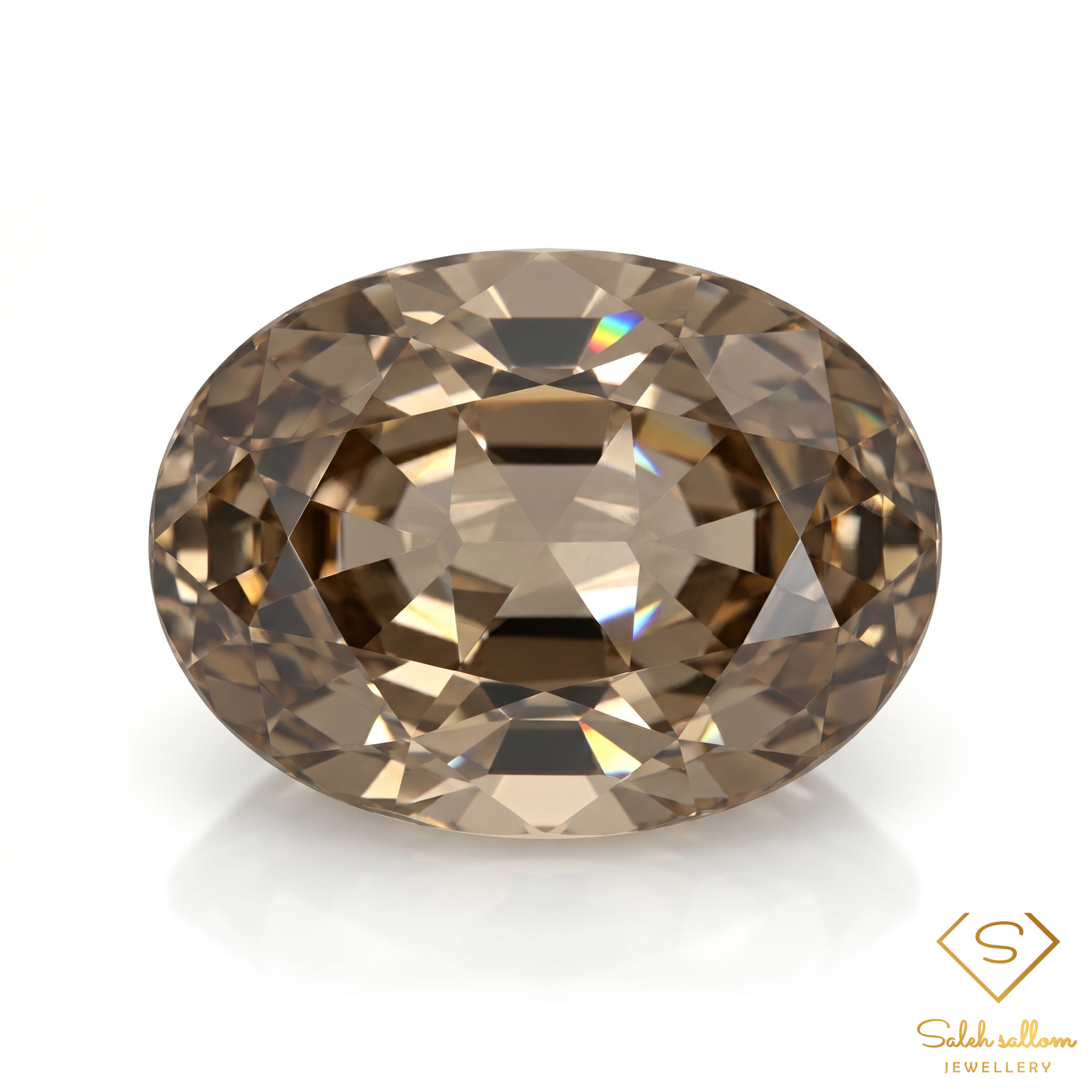 Natural Unheated Champagne Zircon | 2.97 Carats Custom Cut | VS Clarity | Tanzania-Saleh Sallom