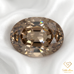 Natural Unheated Champagne Zircon | 2.97 Carats Custom Cut | VS Clarity | Tanzania-Saleh Sallom