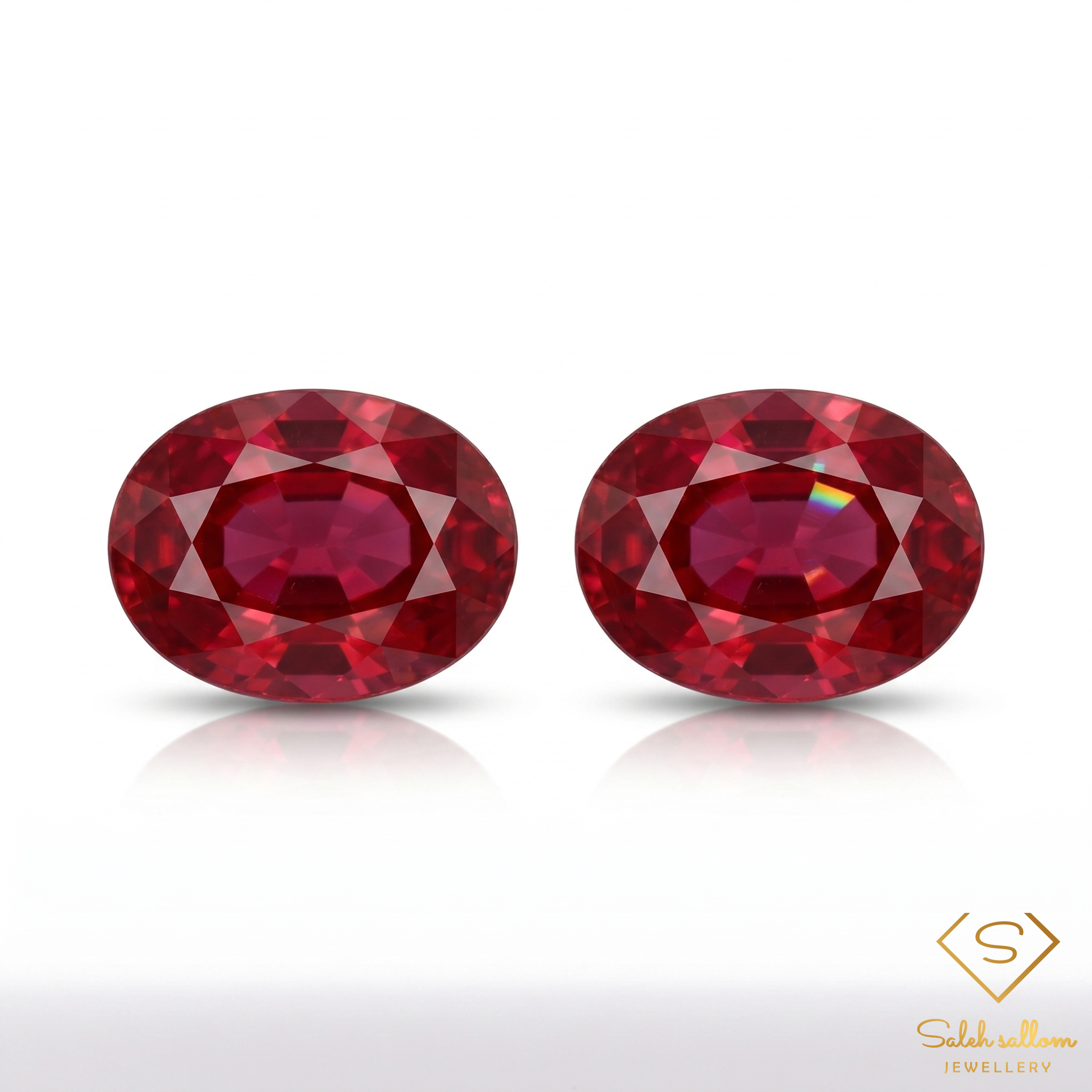 Matched Pair Natural Purplish Pink Spinel 0.60 Carat Total Weight Oval Cut Myanmar Gemstones Secondary image