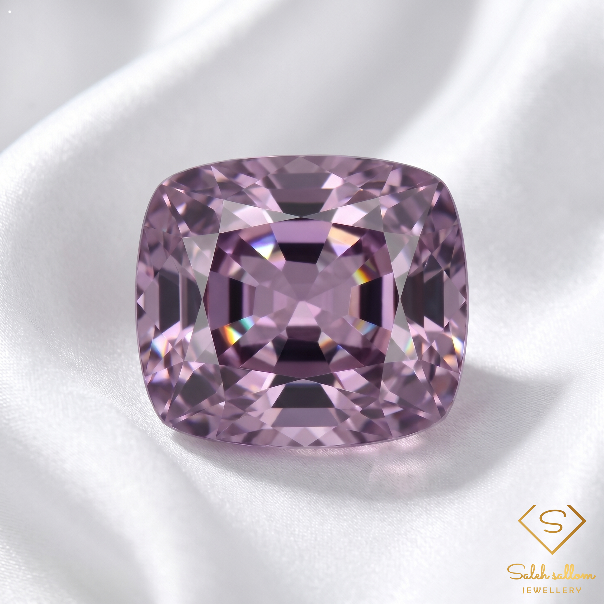 Natural Pinkish Purple Spinel 1.24 Carats Cushion Cut VS Myanmar Gemstone Secondary image
