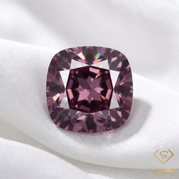 Natural Pinkish Purple Spinel 0.99 Carat Cushion Cut VVS Myanmar Gemstone-Saleh Sallom