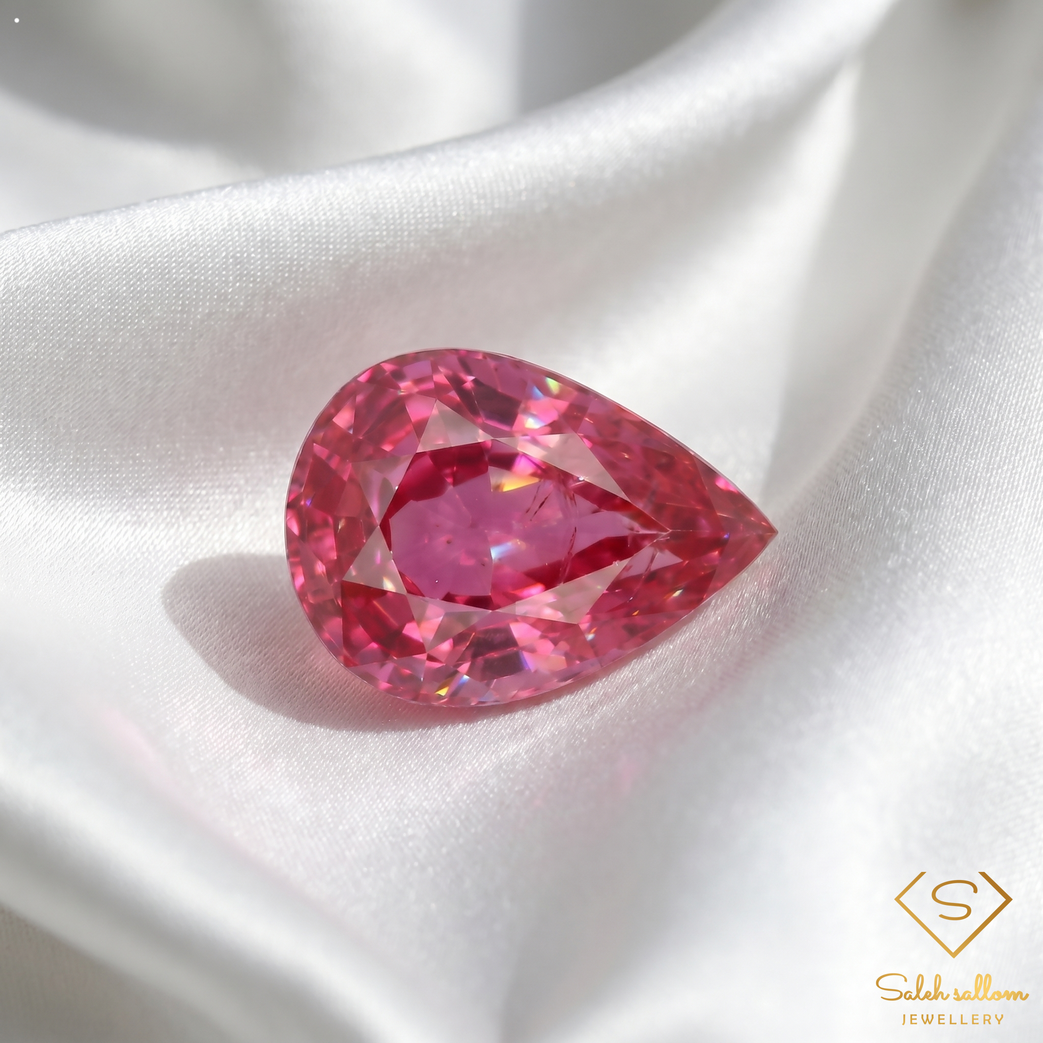 Natural Pink Spinel 0.95 Carat Pear Cut Tanzania Gemstone Secondary image
