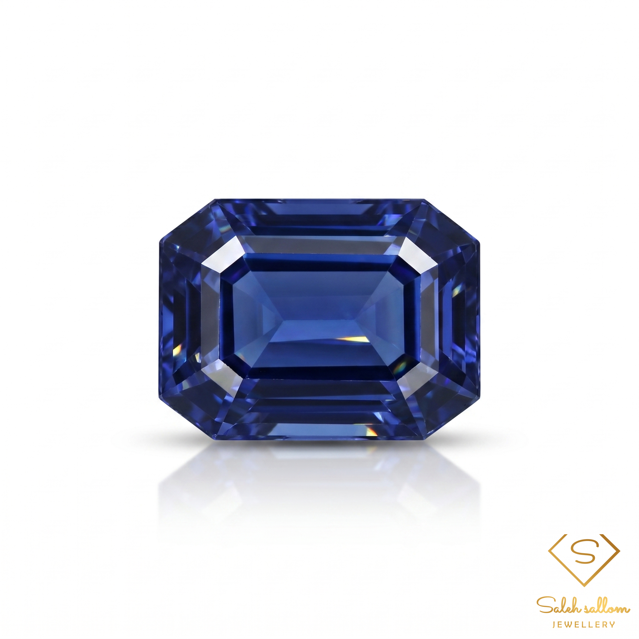 2.68 Ct Natural Bluish Violet Iolite Octagon Cut VS Namibia Gemstone-Saleh Sallom Main image