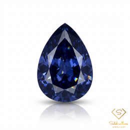 1.71 Ct Natural Bluish Violet Iolite Pear Cut VS Namibia Gemstone-Saleh Sallom